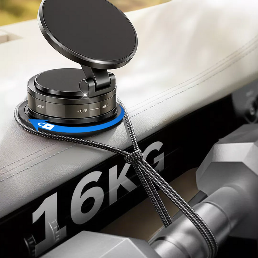 Soporte magnético para teléfono con ventosa ajustable de 360°